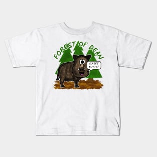 Forest Of Dean Wild Boar Funny Gloucestershire Kids T-Shirt